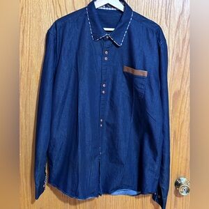 COOFANDY Men's Long Sleeve‎ Dress Shirt Plaid Collar Casual Button Down Sz xl